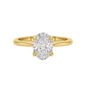 2.00 Carat Oval Cut Minimalist Prong Statement Ring - Evara Jewelry LLC