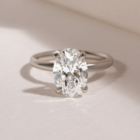 2.00 Carat Oval Cut Minimalist Prong Statement Ring - Evara Jewelry LLC