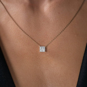 2.00 Carat Princess Cut Diamond Pendant Necklace for Women - Evara Jewelry LLC