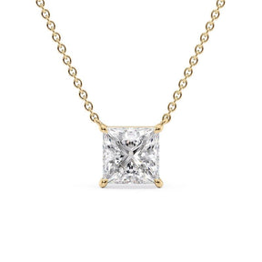 2.00 Carat Princess Cut Diamond Pendant Necklace for Women - Evara Jewelry LLC