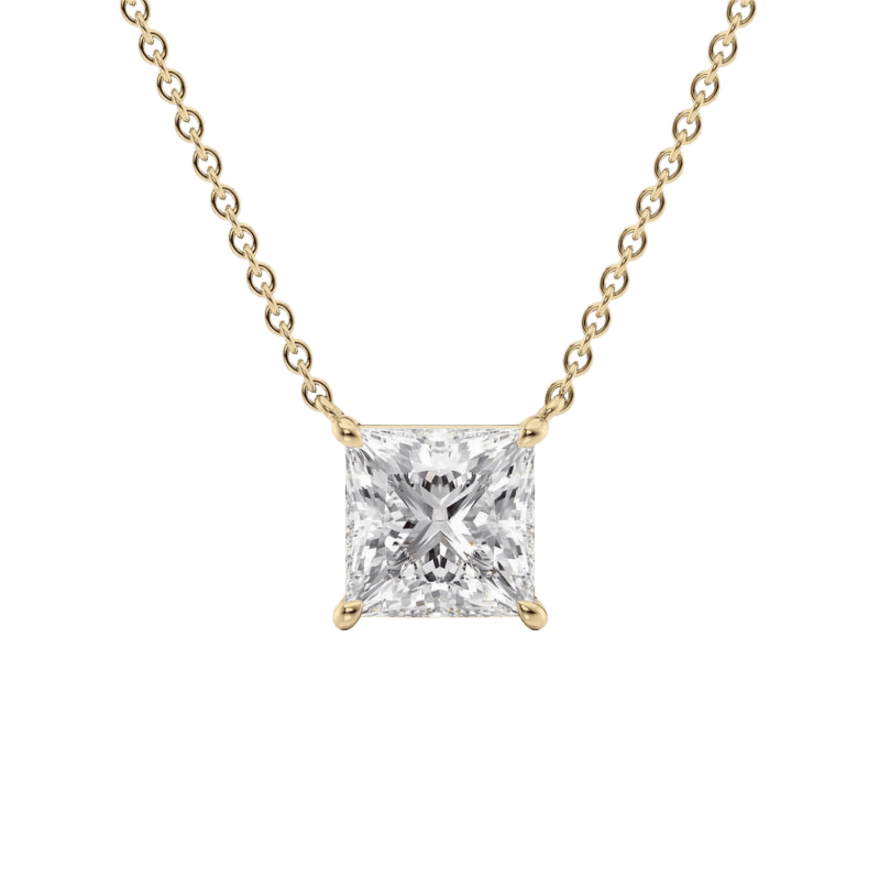2.00 Carat Princess Cut Diamond Pendant Necklace for Women - Evara Jewelry LLC