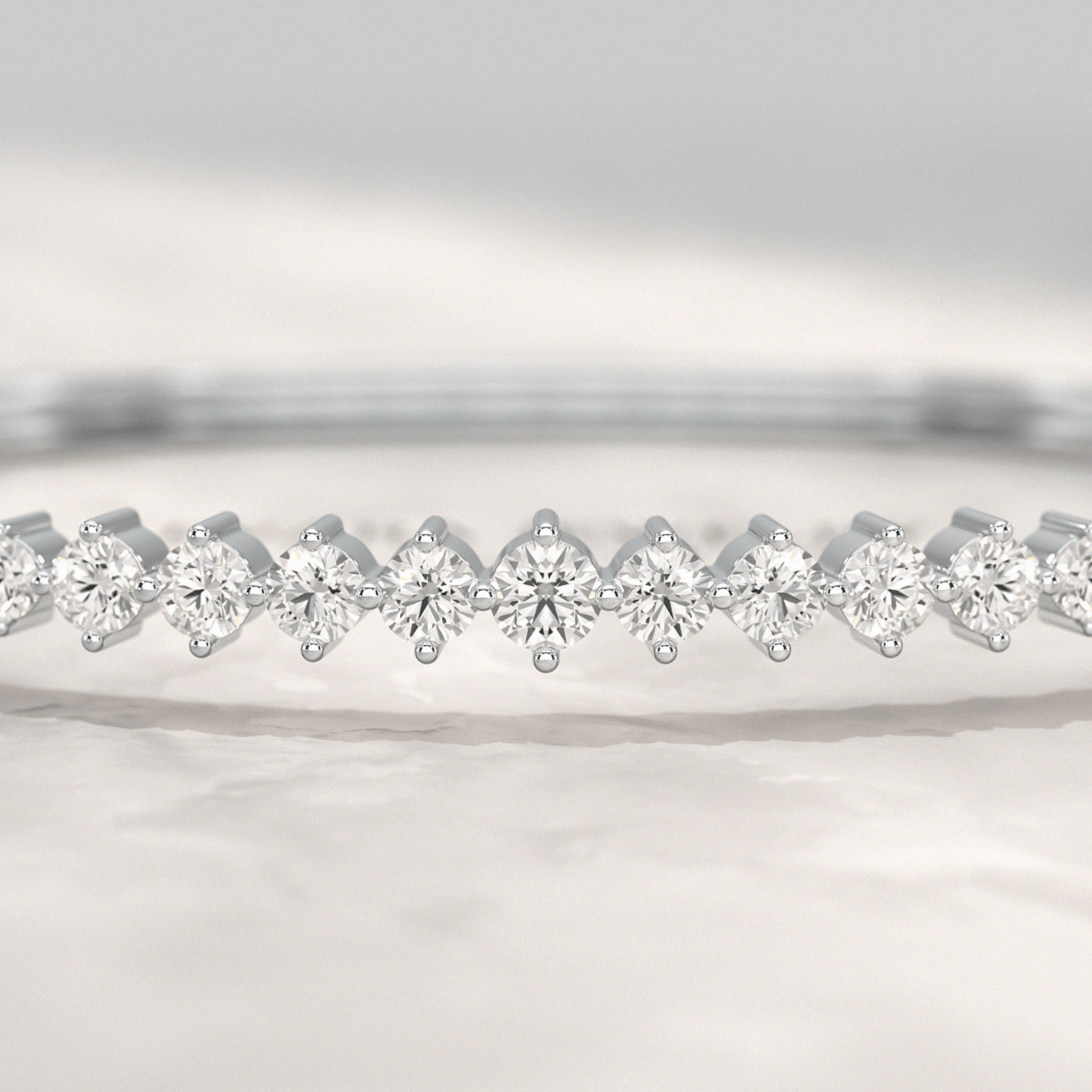2.00 Carats Lab Grown Diamond Graduation Cuff Bangle Bracelet - Evara Jewelry LLC