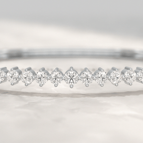 2.00 Carats Lab Grown Diamond Graduation Cuff Bangle Bracelet - Evara Jewelry LLC