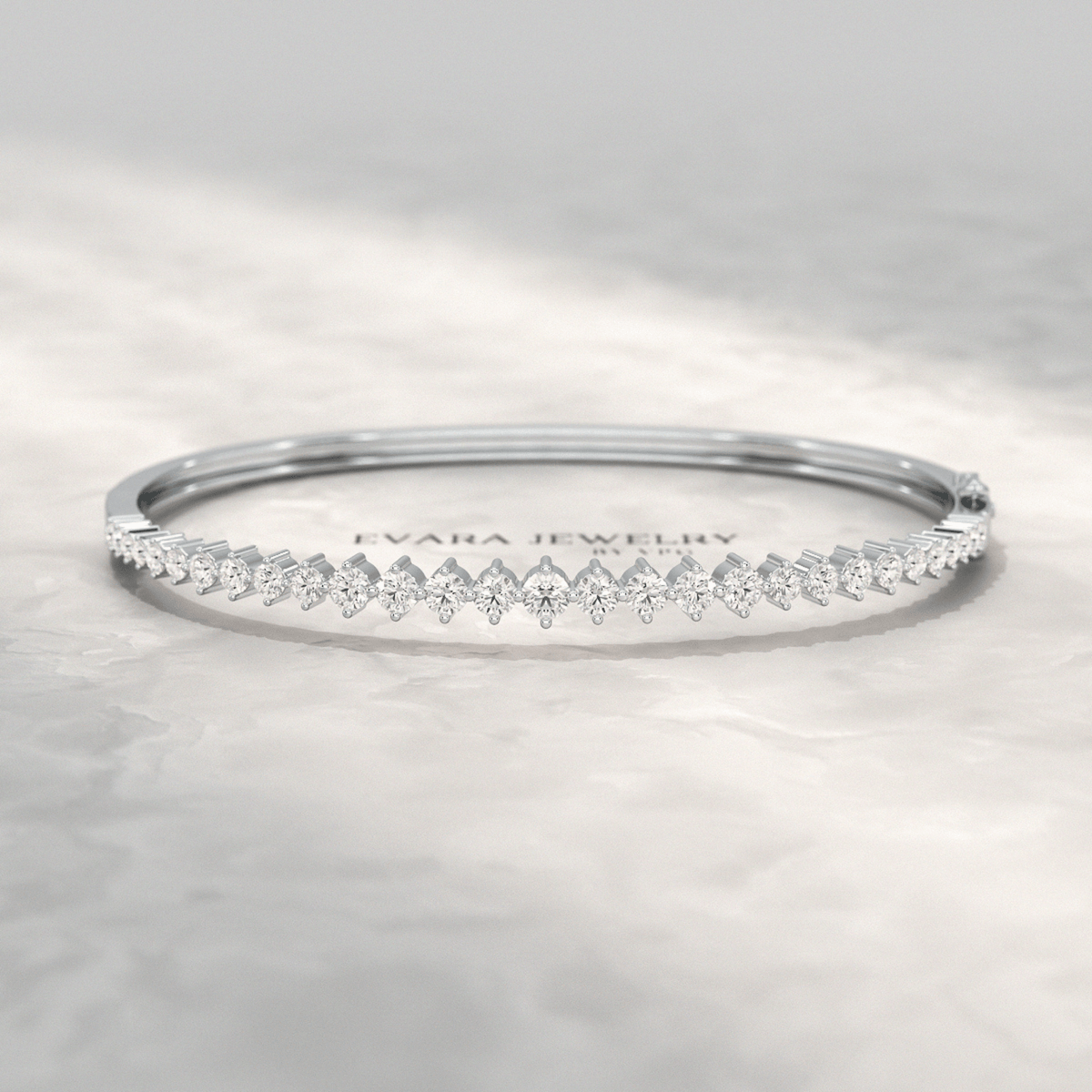 2.00 Carats Lab Grown Diamond Graduation Cuff Bangle Bracelet - Evara Jewelry LLC