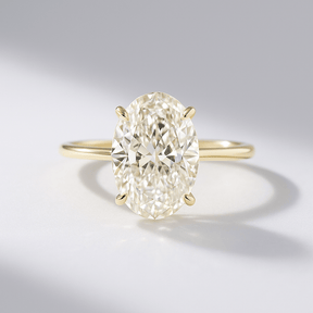 2.20 Carat Oval Cut Diamond Hidden Halo Engagement Ring - Evara Jewelry LLC