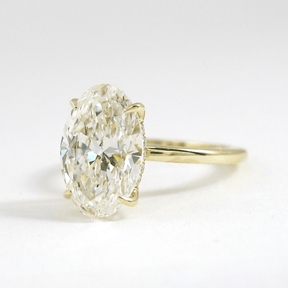 2.20 Carat Oval Cut Diamond Hidden Halo Engagement Ring - Evara Jewelry LLC