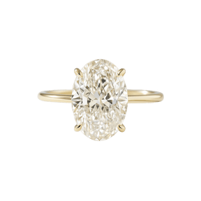 2.20 Carat Oval Cut Diamond Hidden Halo Engagement Ring - Evara Jewelry LLC