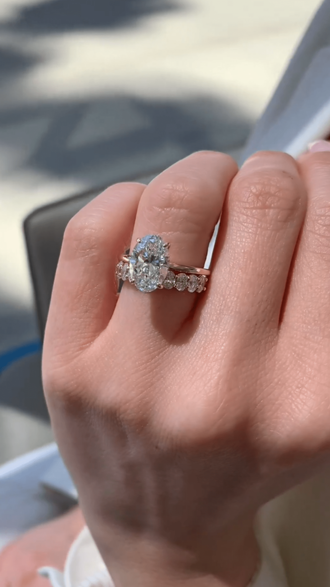 2.20 Carat Oval Cut Diamond Hidden Halo Engagement Ring - Evara Jewelry LLC