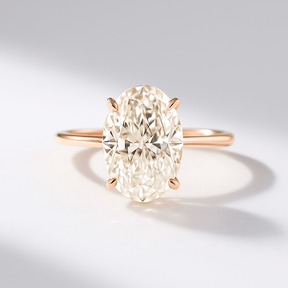 2.20 Carat Oval Cut Diamond Hidden Halo Engagement Ring - Evara Jewelry LLC