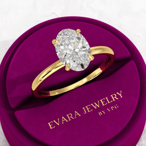 2.25 Carat Oval Cut Diamond Engagement Ring - Evara Jewelry LLC