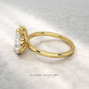 2.25 Carat Oval & Pear Cut Toi Et Moi Two Stone French Ring - Evara Jewelry LLC