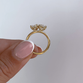 2.25 Carat Oval & Pear Cut Toi Et Moi Two Stone French Ring - Evara Jewelry LLC