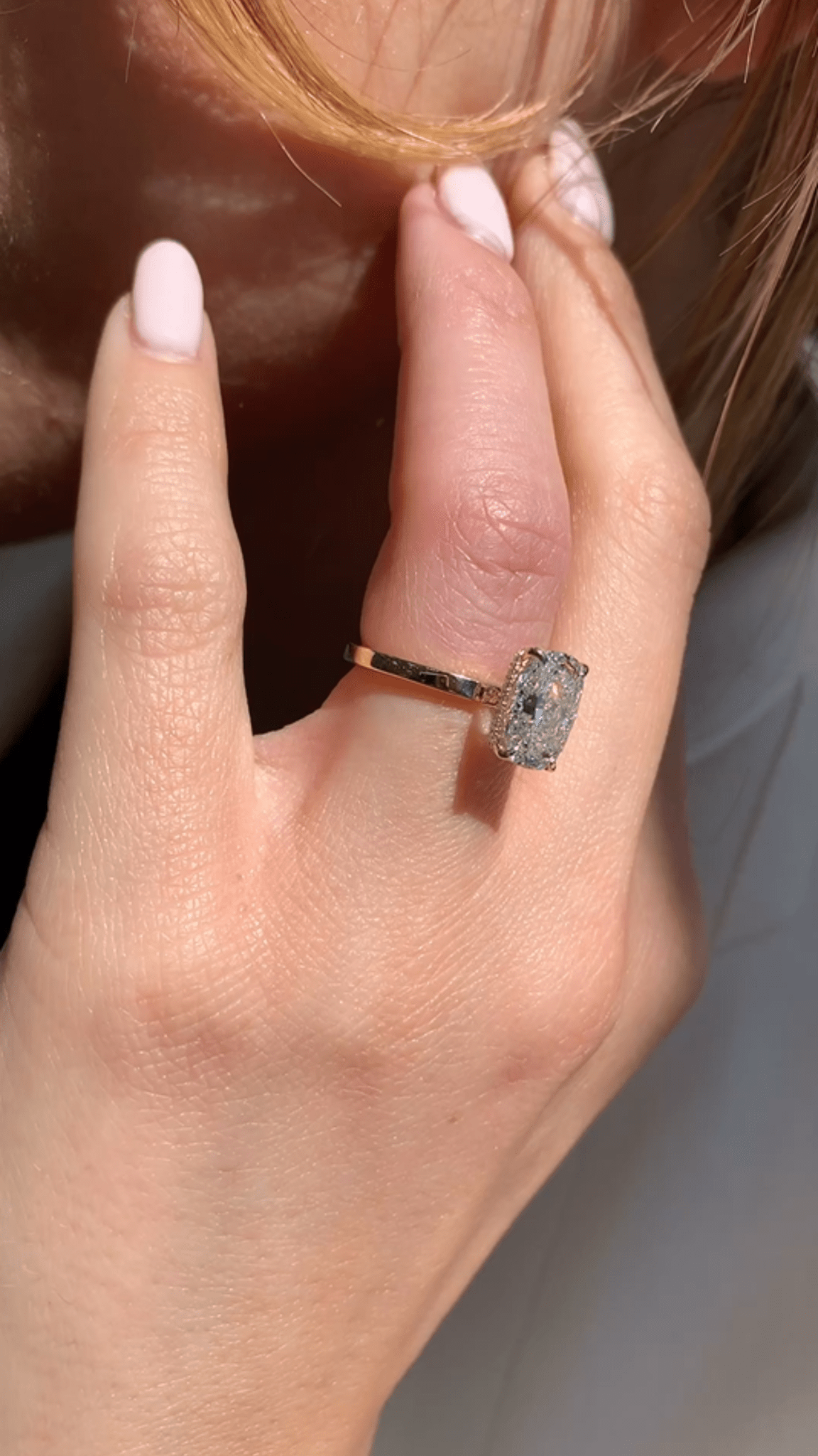 2.50 Carat Cushion Cut Minimalist Hidden Halo Diamond Engagement Ring - Evara Jewelry LLC