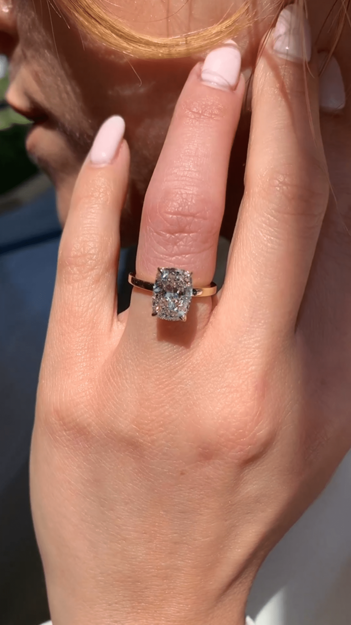 2.50 Carat Cushion Cut Minimalist Hidden Halo Diamond Engagement Ring - Evara Jewelry LLC