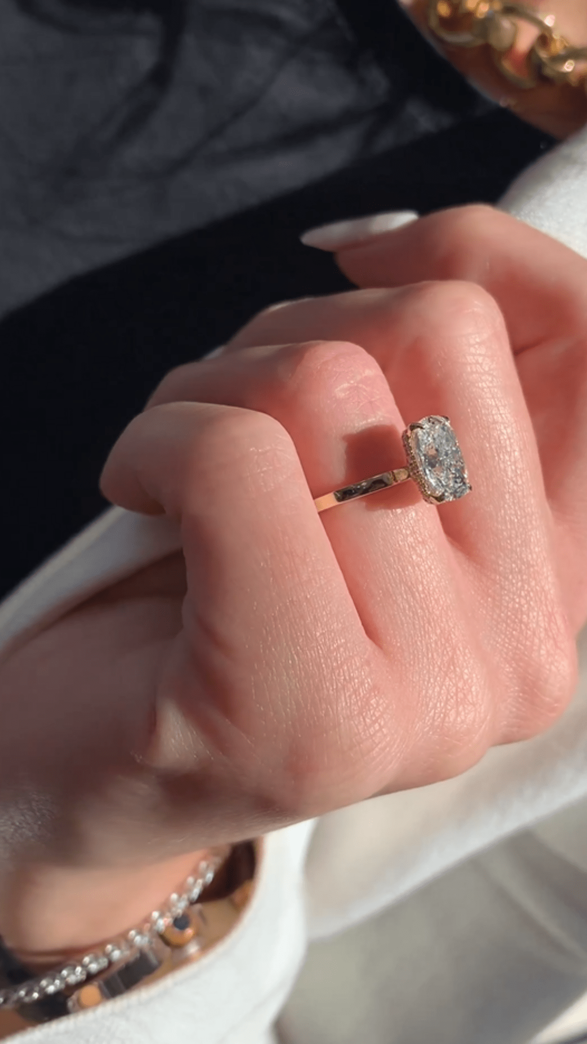 2.50 Carat Cushion Cut Minimalist Hidden Halo Diamond Engagement Ring - Evara Jewelry LLC