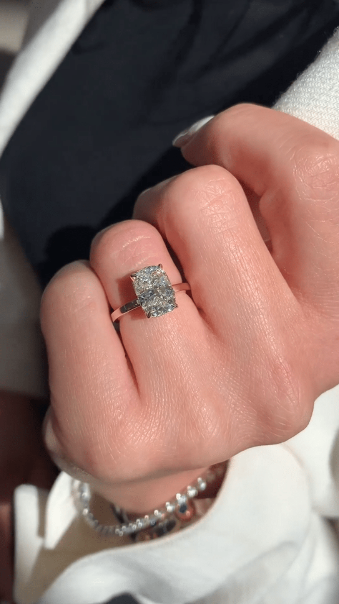 2.50 Carat Cushion Cut Minimalist Hidden Halo Diamond Engagement Ring - Evara Jewelry LLC