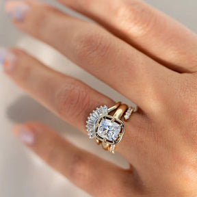 2.50 Carat Elongated Cushion Cut Diamond Minimalist Engagement Ring - Evara Jewelry LLC