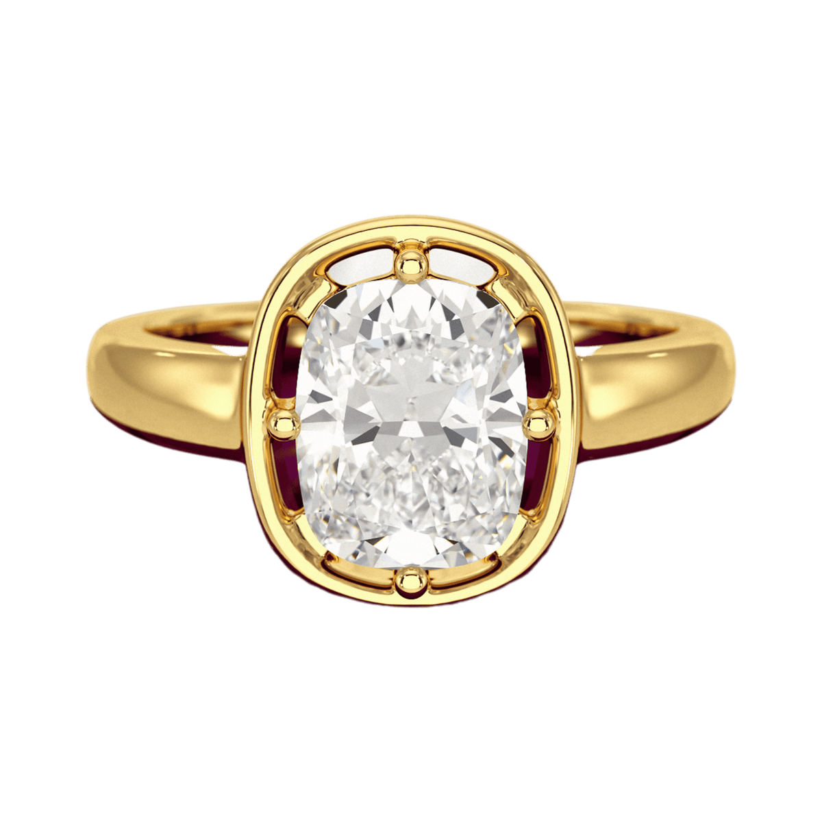 2.50 Carat Elongated Cushion Cut Diamond Minimalist Engagement Ring - Evara Jewelry LLC