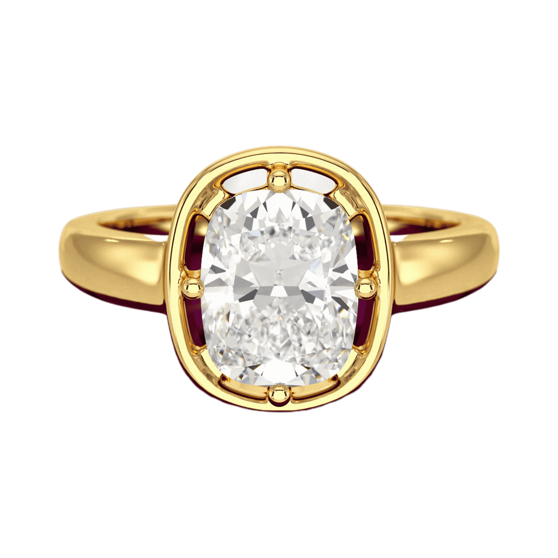 2.50 Carat Elongated Cushion Cut Diamond Minimalist Engagement Ring - Evara Jewelry LLC