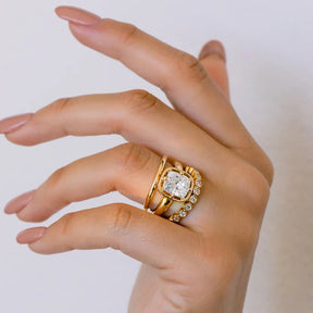 2.50 Carat Elongated Cushion Cut Diamond Minimalist Engagement Ring - Evara Jewelry LLC