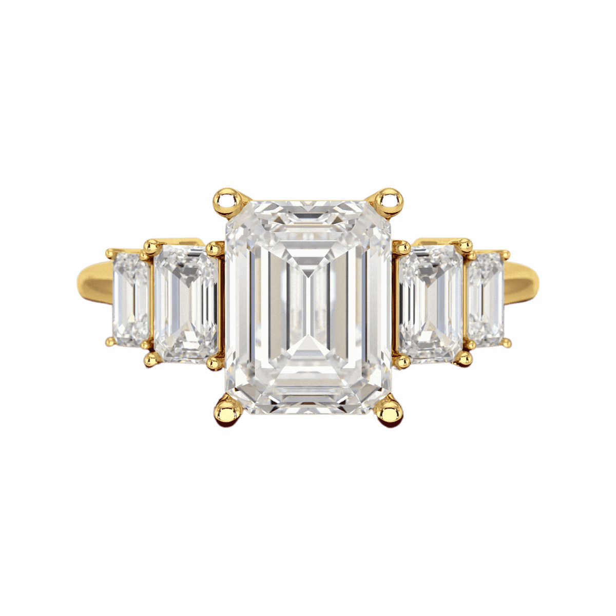 2.50 Carat Emerald Cut Diamond Engagement Ring - Evara Jewelry LLC