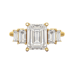2.50 Carat Emerald Cut Diamond Engagement Ring - Evara Jewelry LLC