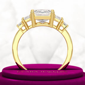 2.50 Carat Emerald Cut Diamond Engagement Ring - Evara Jewelry LLC