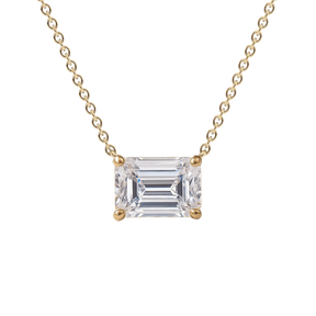 2.50 Carat Emerald Cut Diamond Pendant Necklace - Evara Jewelry LLC
