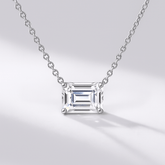 2.50 Carat Emerald Cut Diamond Pendant Necklace - Evara Jewelry LLC