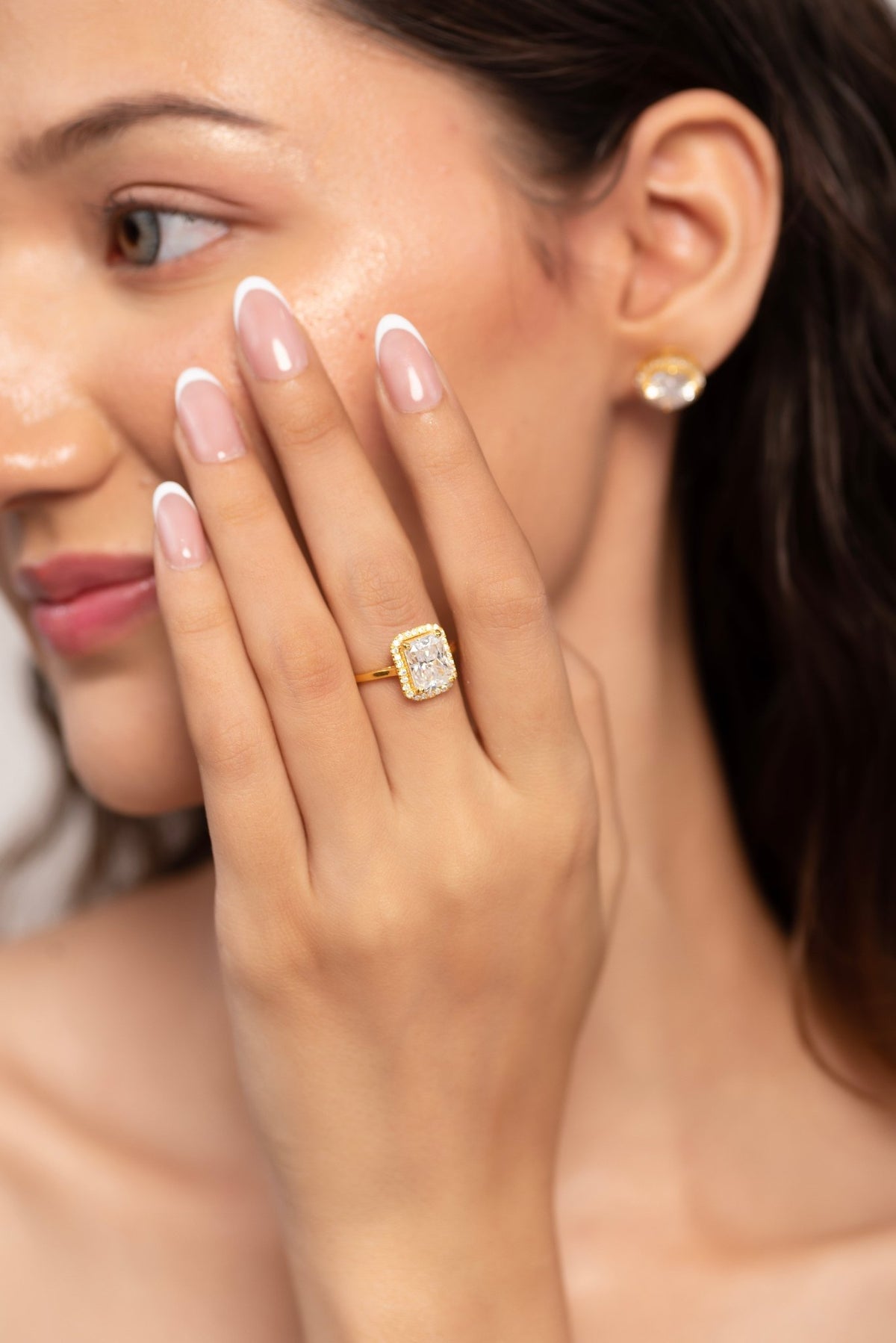 2.50 Carat Radiant Cut Diamond Halo Engagement Ring - Evara Jewelry LLC