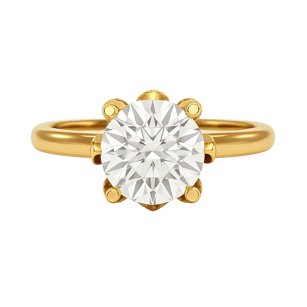 2.50 Carat Round Cut Lab Grown Diamond Nature Inspired Engagement Ring - Evara Jewelry LLC