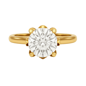 2.50 Carat Round Cut Lab Grown Diamond Nature Inspired Engagement Ring - Evara Jewelry LLC