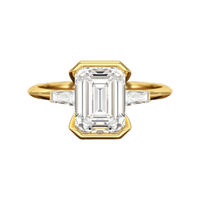 2 Carat Emerald Cut Lab Grown Diamond Anniversary Ring
