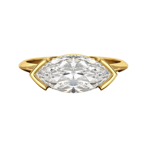 2 Carat Marquise Cut East West Diamond Proposal Ring