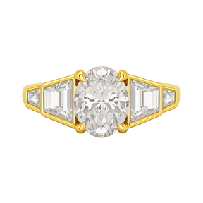 2 Carat Oval Diamond Victorian Vintage Engagement Ring
