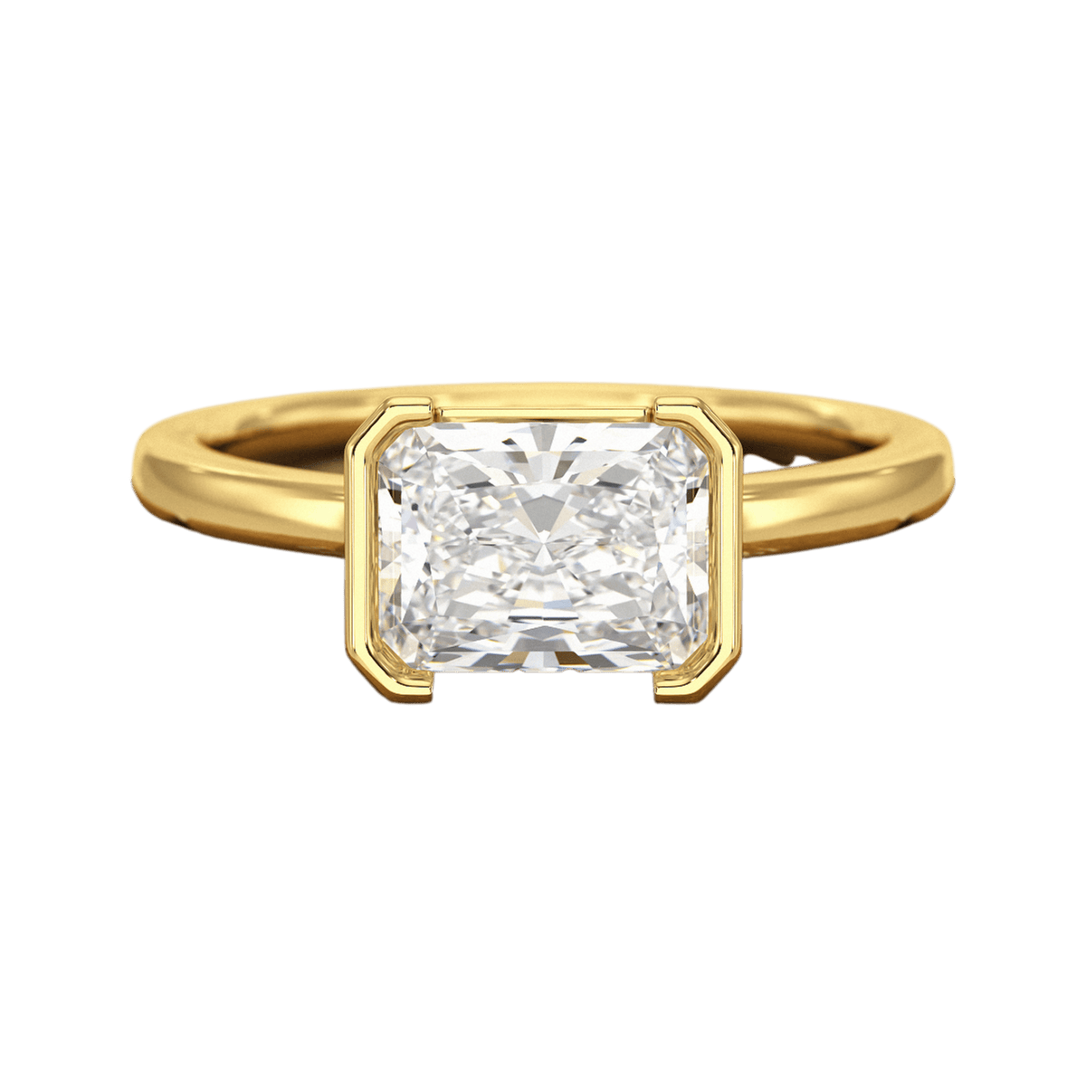 2 Carat Radiant Cut East West Anniversary Ring