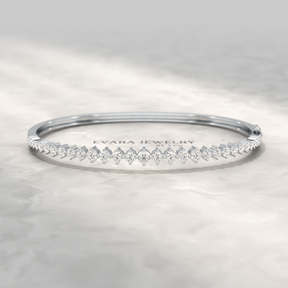 2.00 Carats Lab Grown Diamond Graduation Cuff Bangle Bracelet