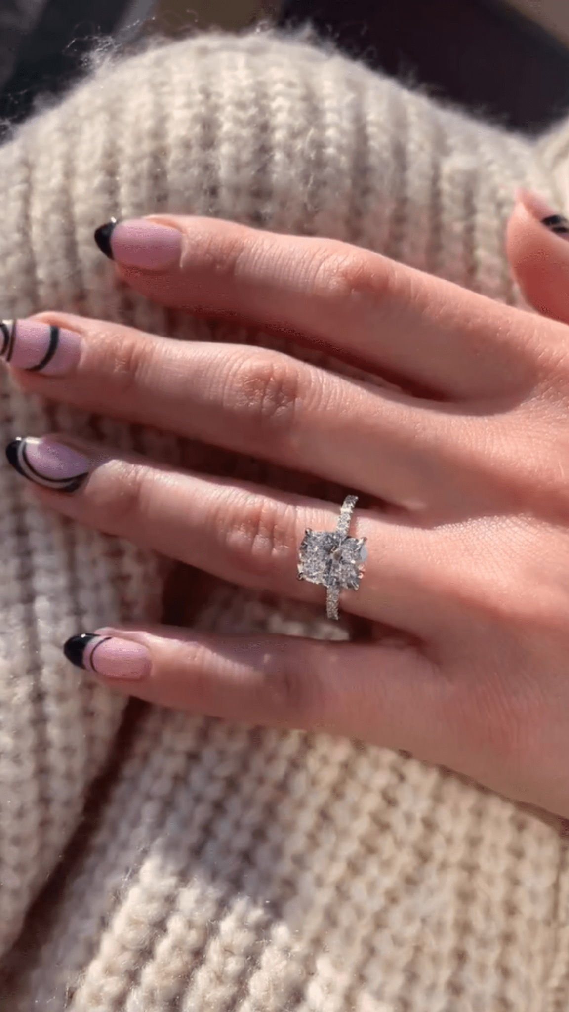 3 Carat Cushion Cut Diamond Engagement Ring with Pave Band - Evara Jewelry LLC