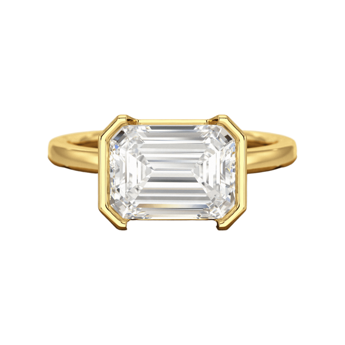 3 Carat Emerald Cut East West Anniversary Ring - Evara Jewelry LLC