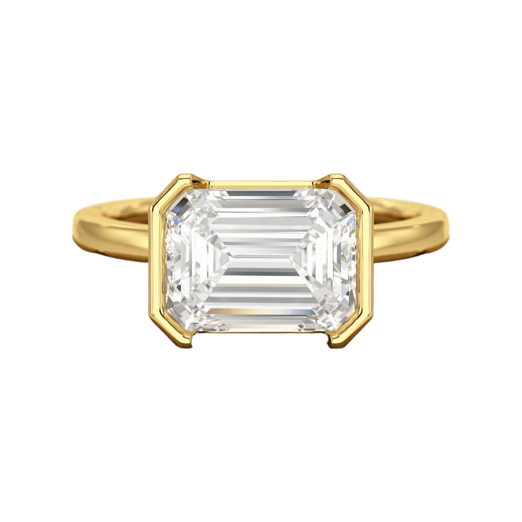 3 Carat Emerald Cut East West Anniversary Ring - Evara Jewelry LLC