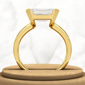 3 Carat Emerald Cut East West Anniversary Ring - Evara Jewelry LLC