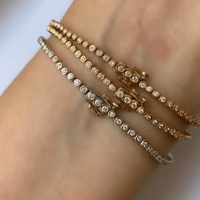 3 Carat Graduating Diamond Tennis Bracelet with Lab Grown Diamonds - Evara Jewelry LLC