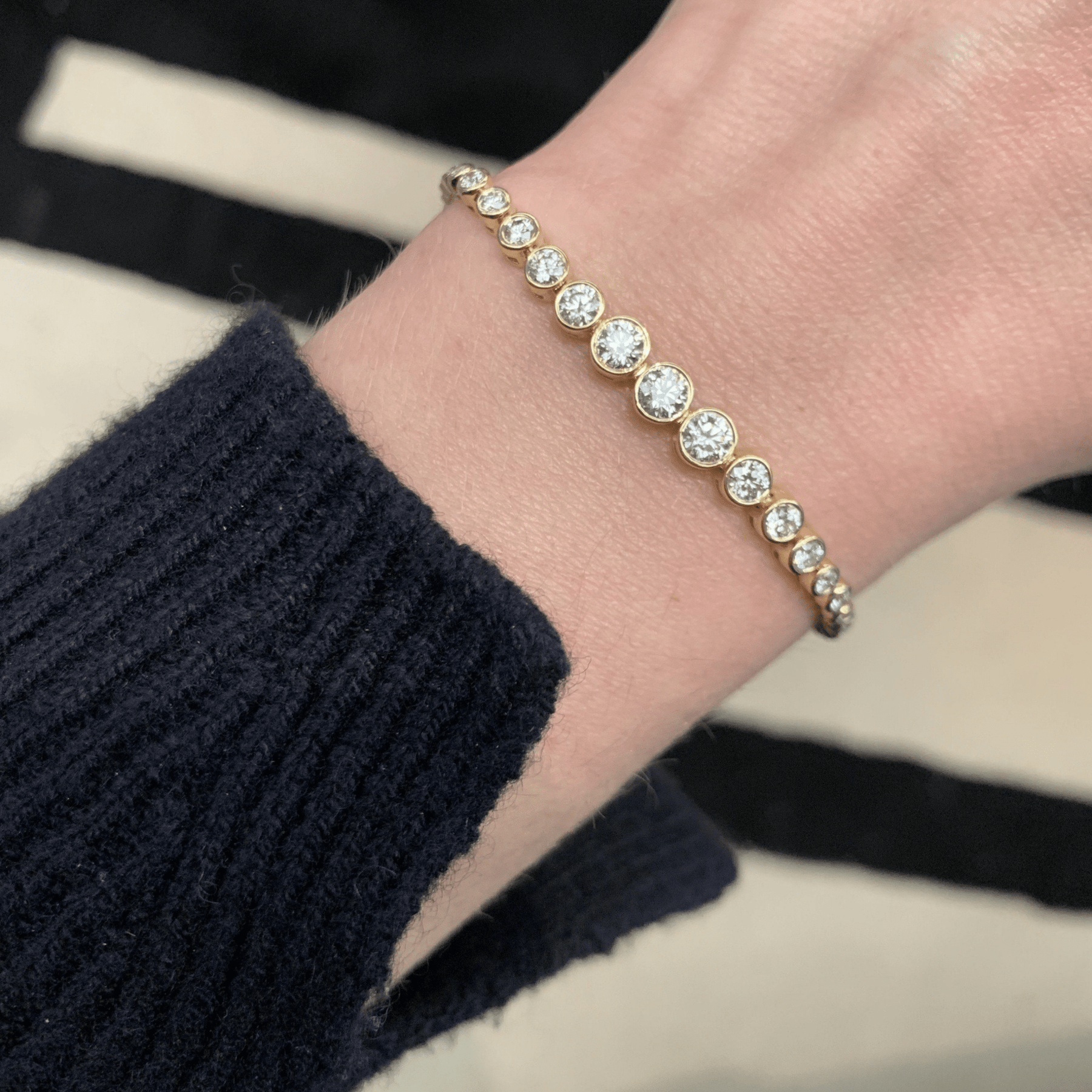 3 Carat Graduating Diamond Tennis Bracelet with Lab Grown Diamonds - Evara Jewelry LLC