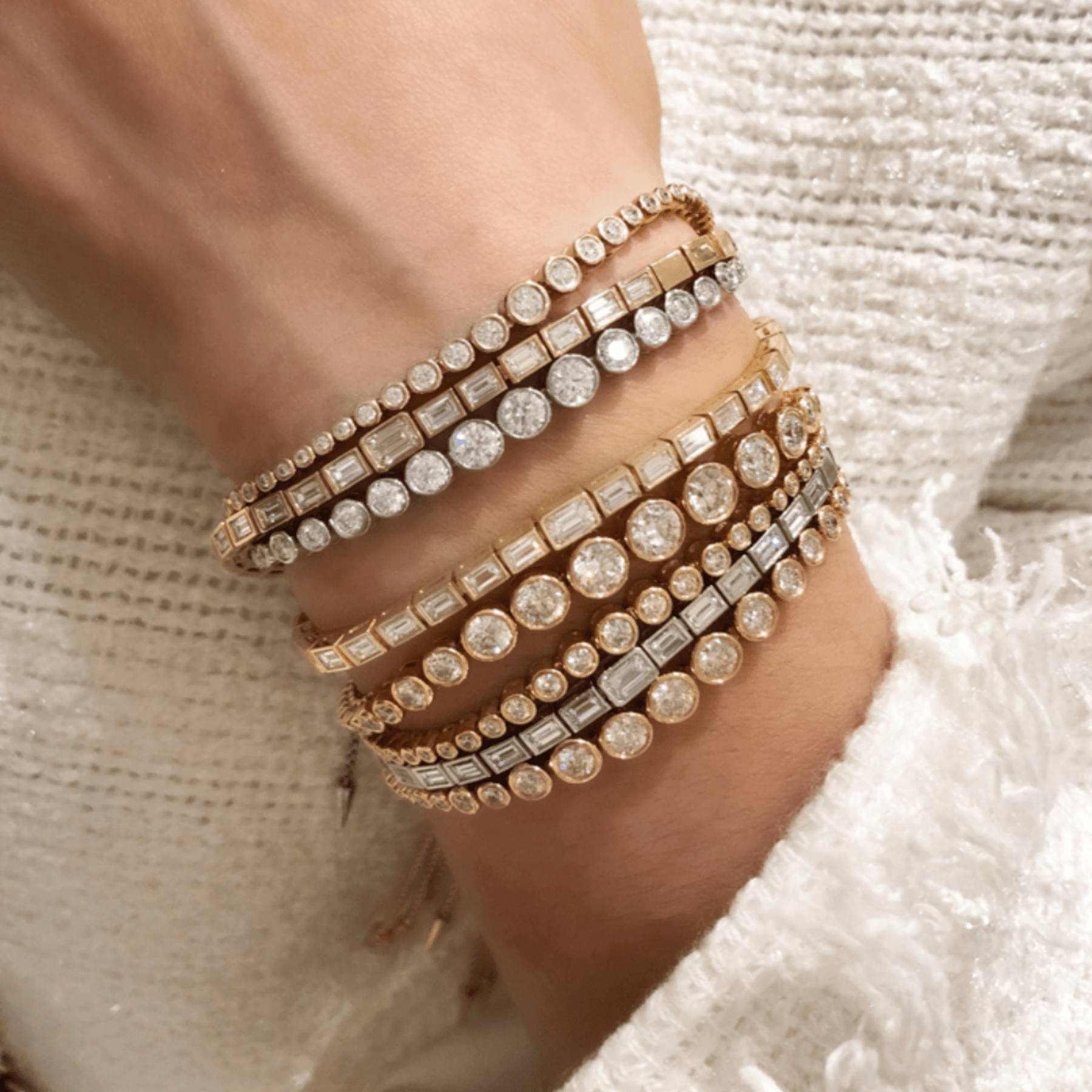 3 Carat Graduating Diamond Tennis Bracelet with Lab Grown Diamonds - Evara Jewelry LLC