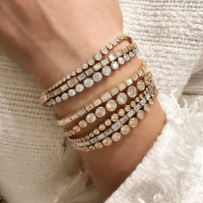 3 Carat Graduating Diamond Tennis Bracelet with Lab Grown Diamonds - Evara Jewelry LLC