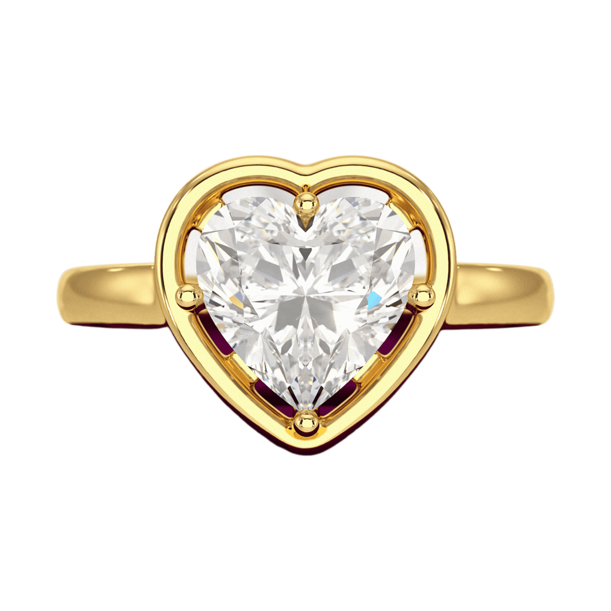 3 Carat Heart Cut Diamond Solitaire Minimalist Engagement Ring - Evara Jewelry LLC