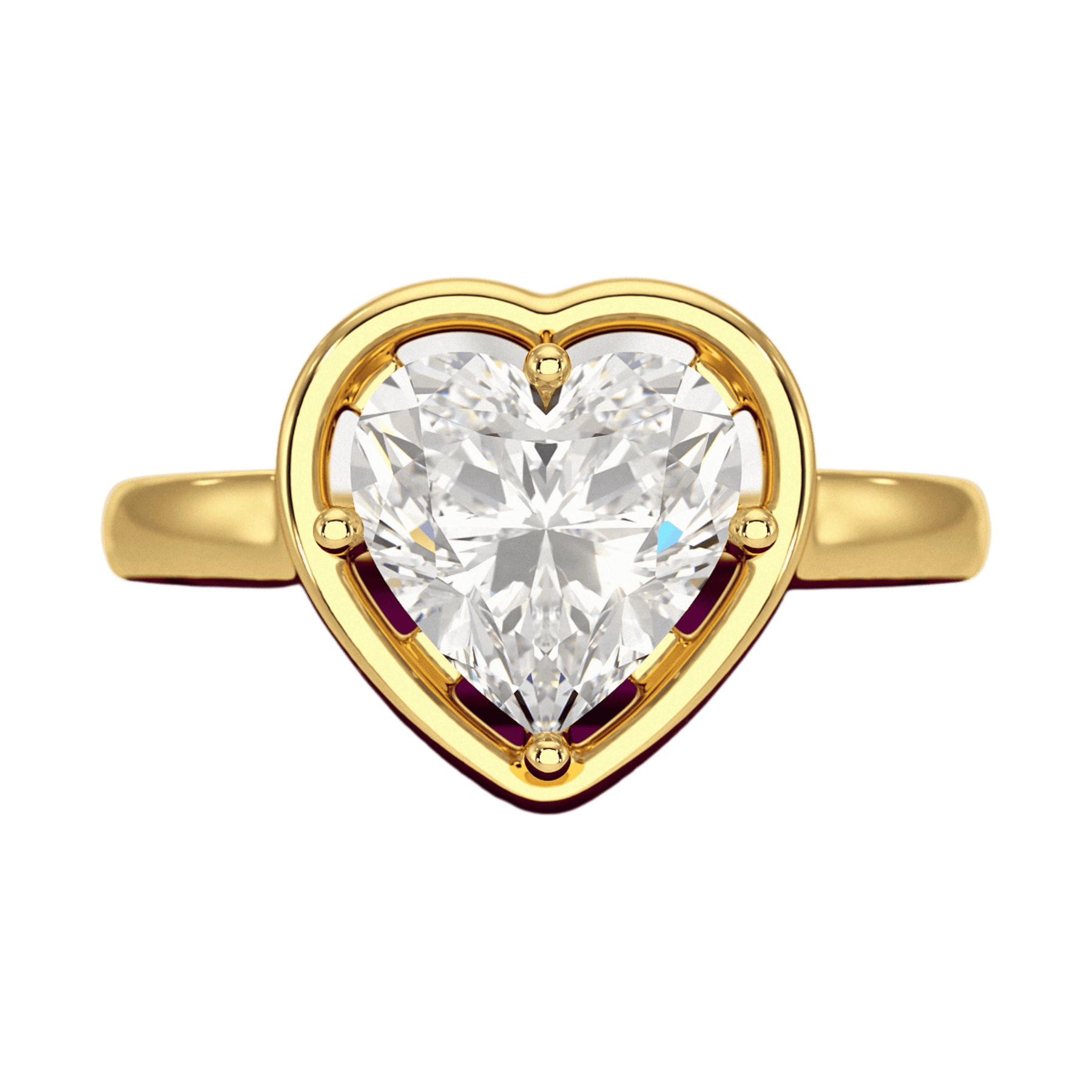 3 Carat Heart Cut Diamond Solitaire Minimalist Engagement Ring - Evara Jewelry LLC