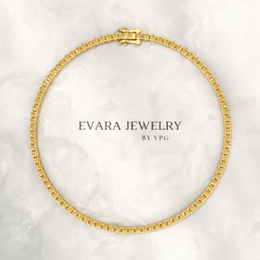 3 Carat Yellow Sapphire Tennis Bracelet in 14K/18K Yellow Gold - Evara Jewelry LLC