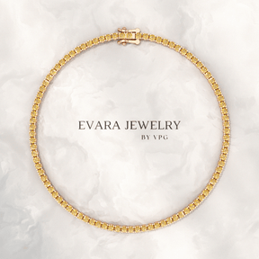 3 Carat Yellow Sapphire Tennis Bracelet in 14K/18K Yellow Gold - Evara Jewelry LLC