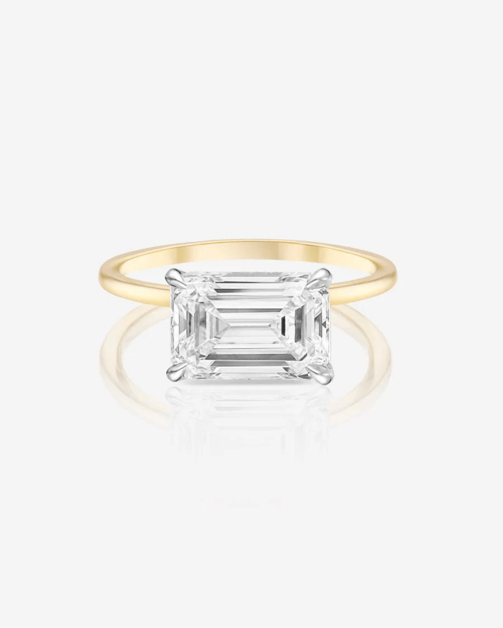 3.00 Carat Emerald Cut East West Diamond Proposal Ring - Evara Jewelry LLC